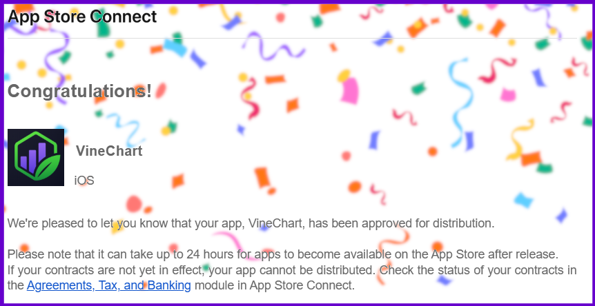 iOS app approval notification