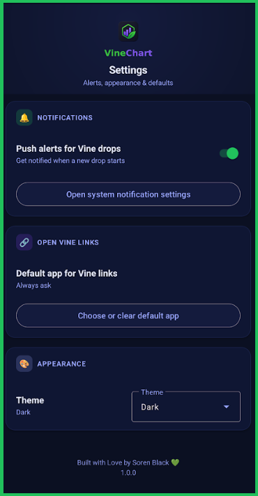 Revamped Settings screen